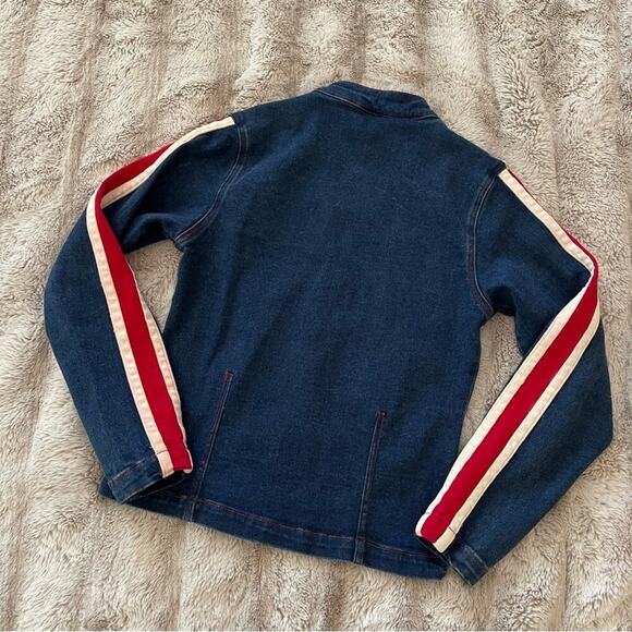 Vintage Fox Racing Denim Racing Stripe Moto Jacket - Picture 3 of 6